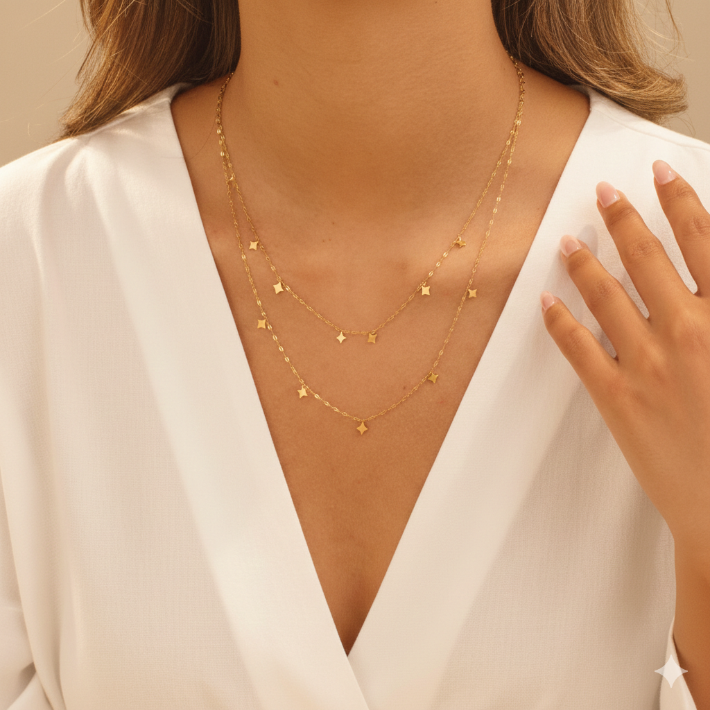Golden Little Stars Necklace