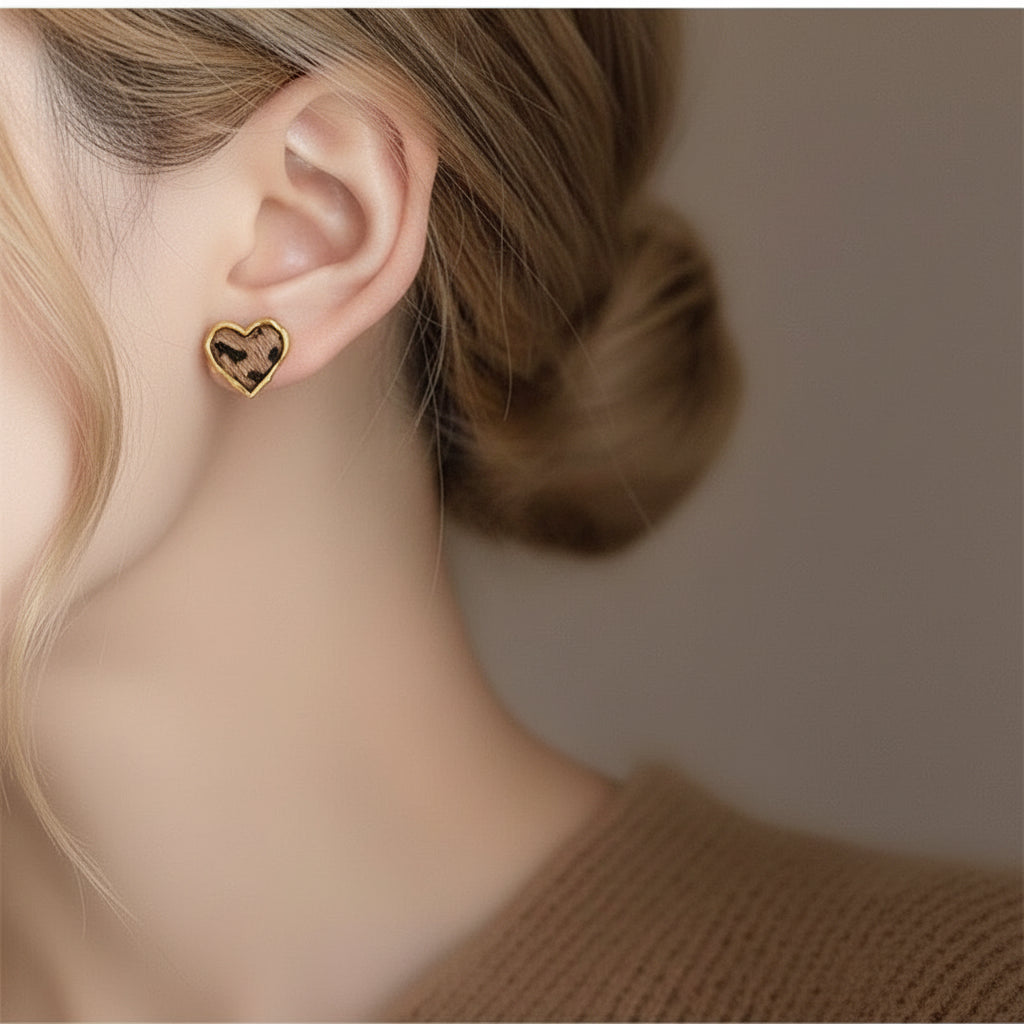 Leopard Stud Earrings