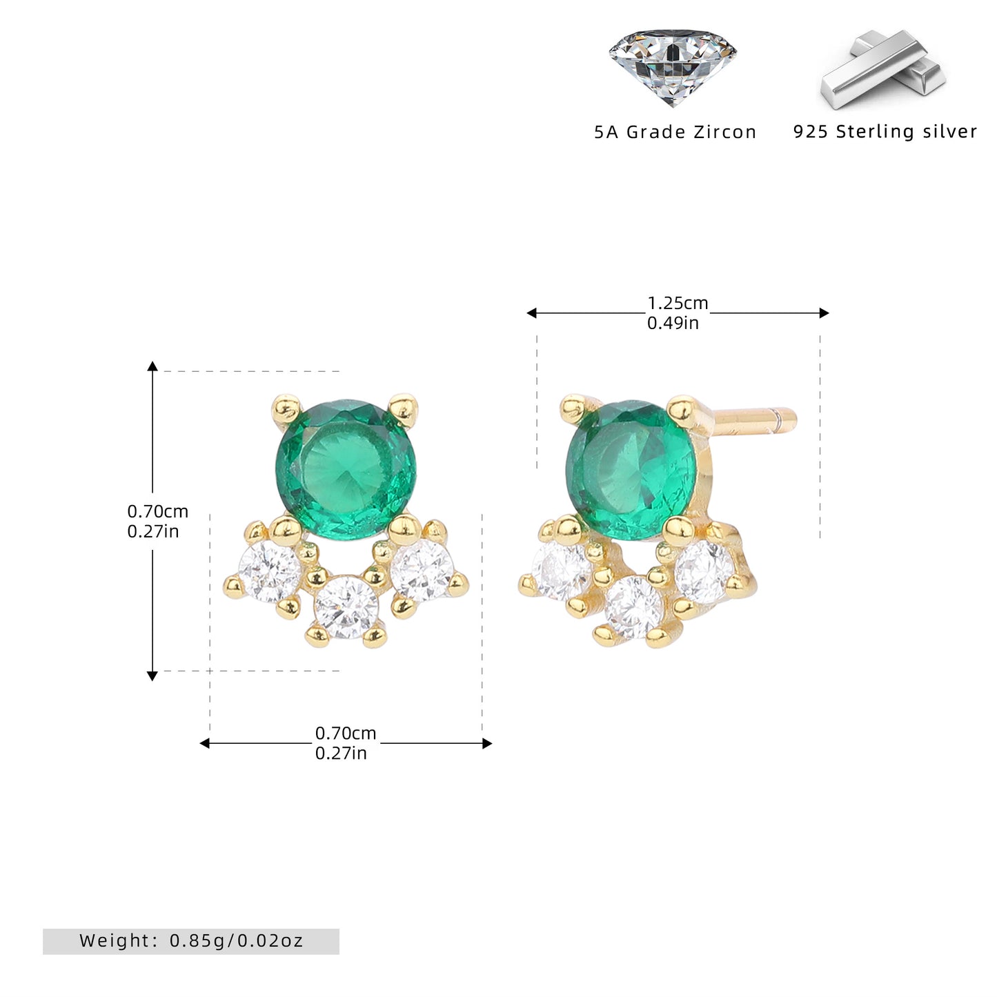 Emerald Spark Earrings
