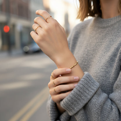 Golden Bamboo Bangle